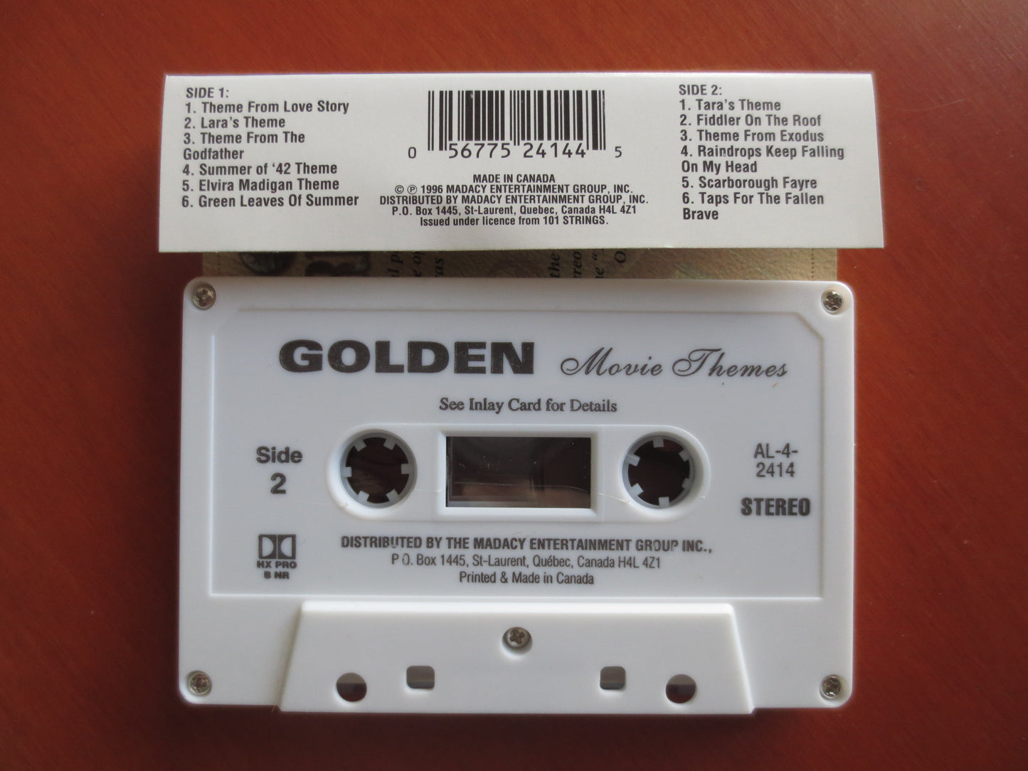 GOLDEN MOVIE THEMES, Movie Music Tape, Movie Music Album, Movie Music, Tape Cassette, Soundtrack Cassette, 1996 Cassette