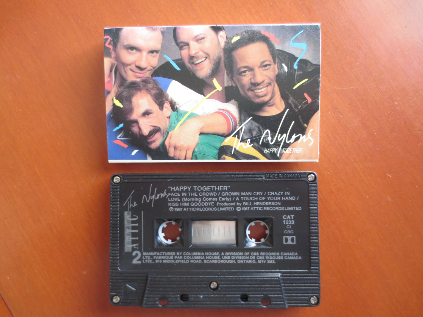 The NYLONS, HAPPY TOGETHER, The Nylons Tape, The Nylons Album, The Nylons Cassette, Tape Lp, The Nylons Lp, 1987 Cassette