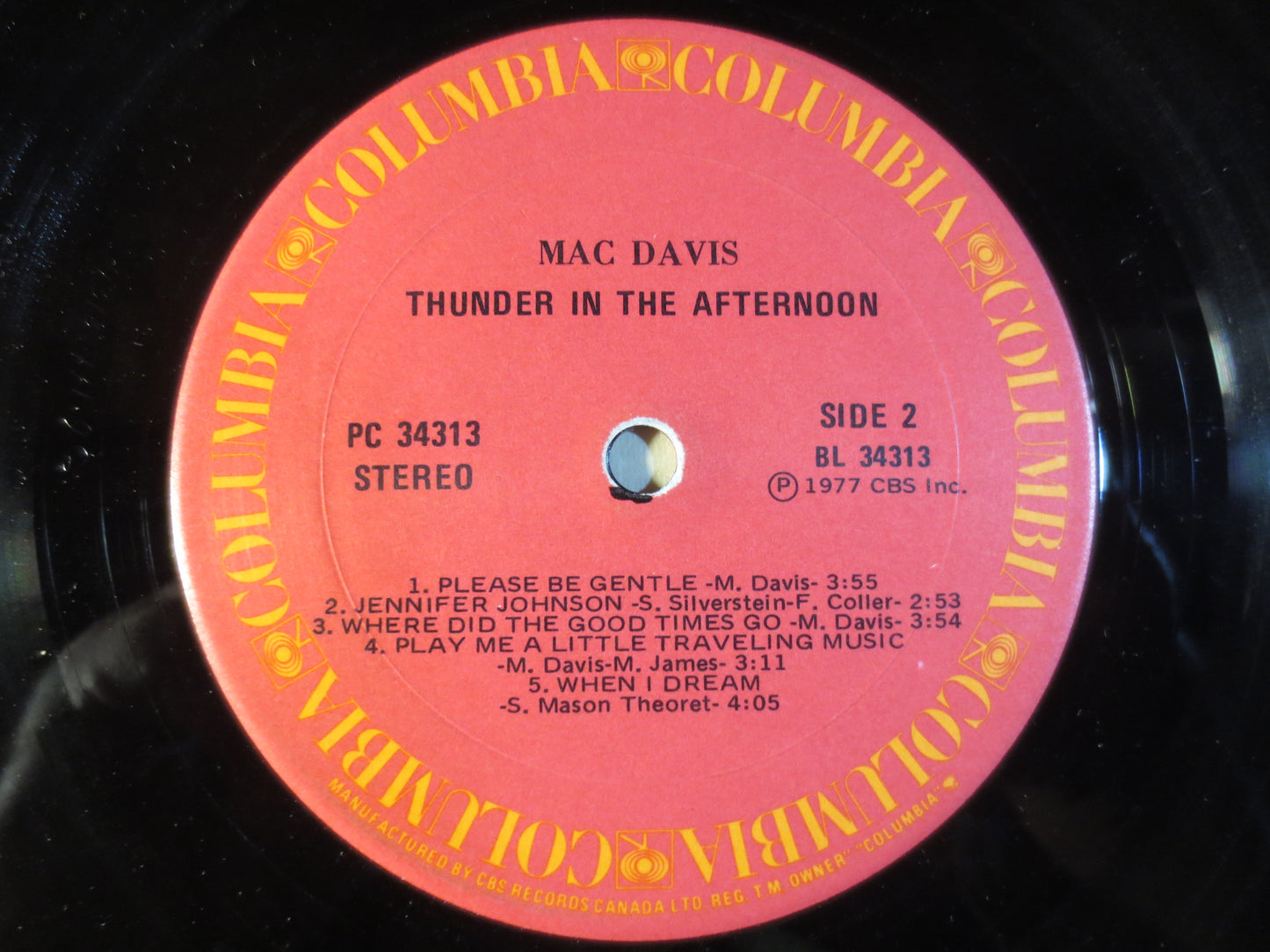 MAC DAVIS, THUNDER in the Afternoon, Country Records, Mac Davis Record, Mac Davis Album, Lps, Vinyl Records, 1977 Records