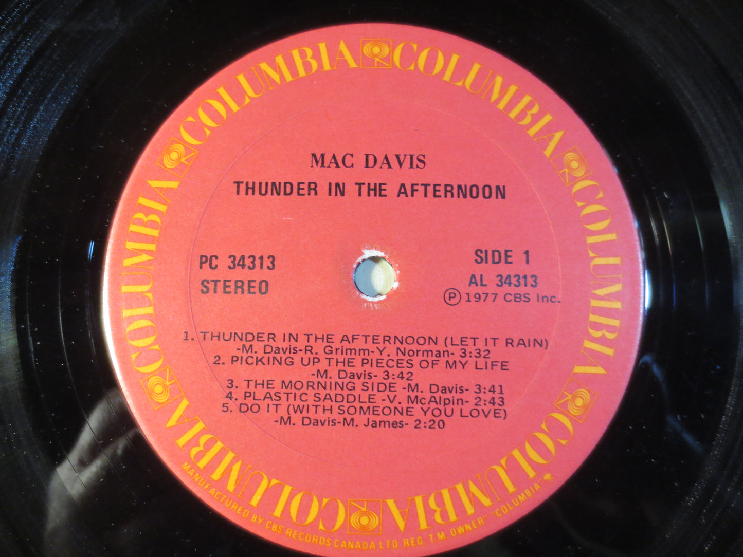 MAC DAVIS, THUNDER in the Afternoon, Country Records, Mac Davis Record, Mac Davis Album, Lps, Vinyl Records, 1977 Records