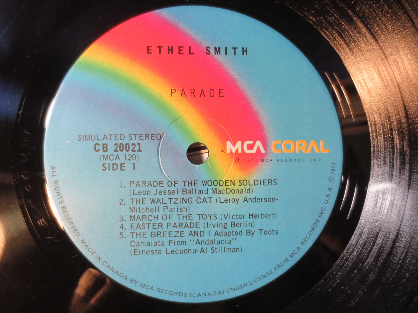 ETHEL SMITH, PARADE, Ethel Smith Record, Ethel Smith Album, Ethel Smith Vinyl, Ethel Smith Lp, Organ Album, 1973 Records