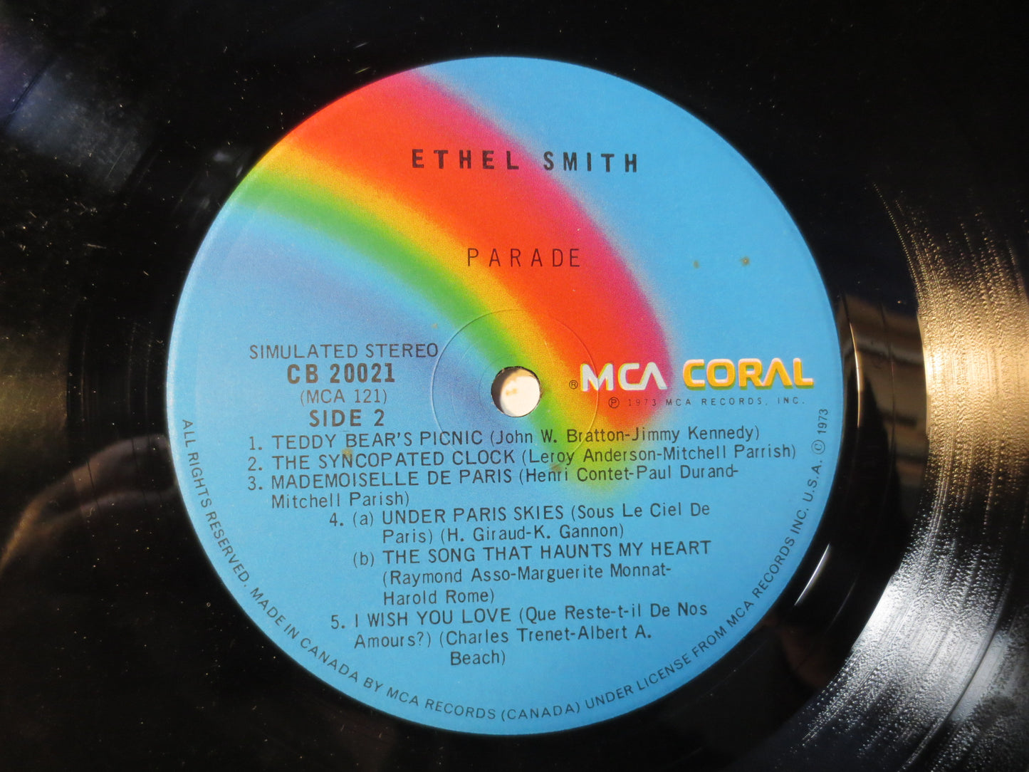 ETHEL SMITH, PARADE, Ethel Smith Record, Ethel Smith Album, Ethel Smith Vinyl, Ethel Smith Lp, Organ Album, 1973 Records