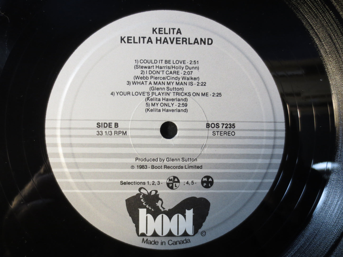 KELITA HAVERLAND, KELITA, Country Records, Kelita Album, Kelita Lp, Country Album, Country Vinyl, Country Lp, 1983 Records