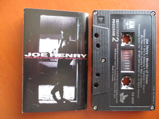 JOE HENRY, Murder of CROWS, Joe Henry Cassette, Murder of Crows Lp, Tape Cassette, Cassette, Rock Cassette, 1989 Cassette