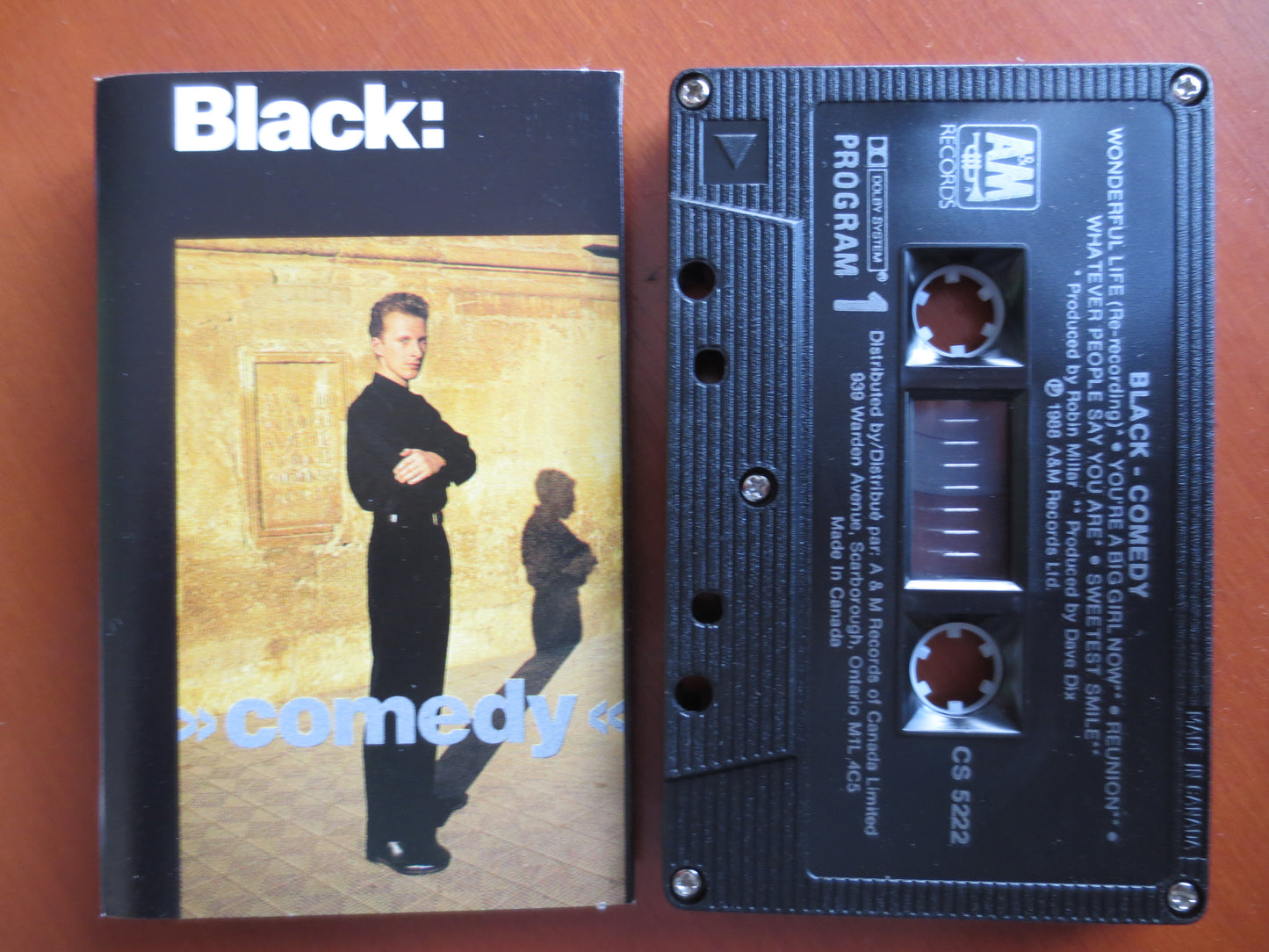 BLACK, BLACK Cassette, Comedy Album, BLACK Tape, Black Album, Black Tape Cassette, Rock Cassette, Pop Album, 1989 Cassette