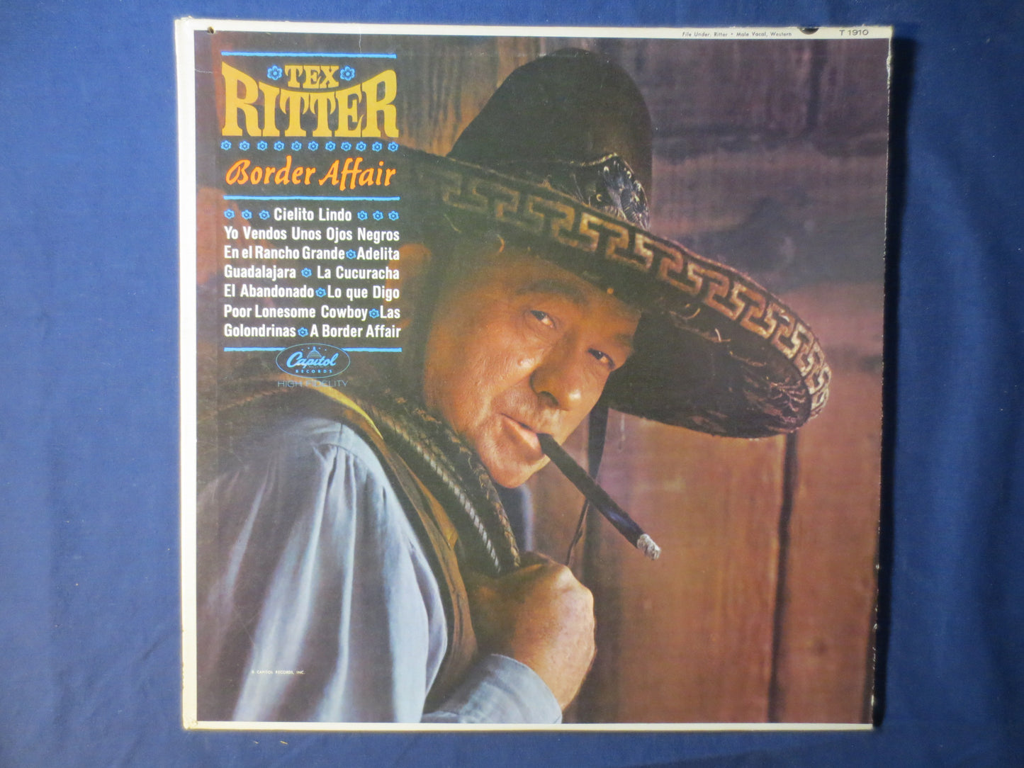 TEX RITTER, Border AFFAIR, Tex Ritter Record, Tex Ritter Album, Tex Ritter Vinyl, Tex Ritter Lp, Vinyl Album, 1963 Records