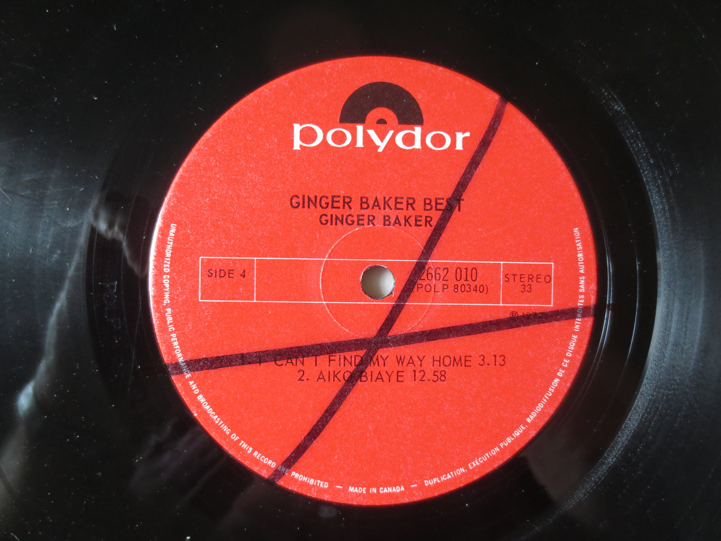 GINGER BAKER, At His BEST, Ginger Baker Record, Ginger Baker Album, Ginger Baker Lp, Rock Record, Vinyl Lps, 1972 Records