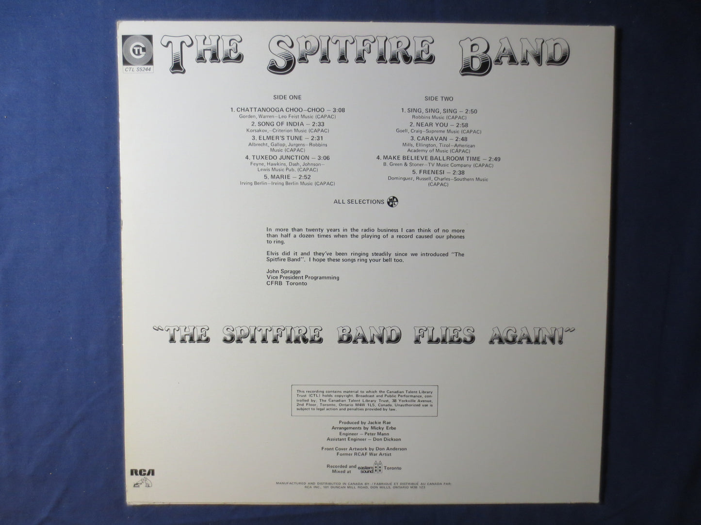 The SPITFIRE BAND, The SPITFIRE Band Lp, Spitfire Band Album, Spitfire Band Record, Spitfire Band Vinyl, Lps, 1981 Records