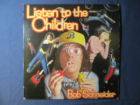 LISTEN to the CHILDREN, KIDS Record, Bob Schneider Album,  Childrens Album, Kids Album, Childrens Vinyl, Lps, 1980 Records