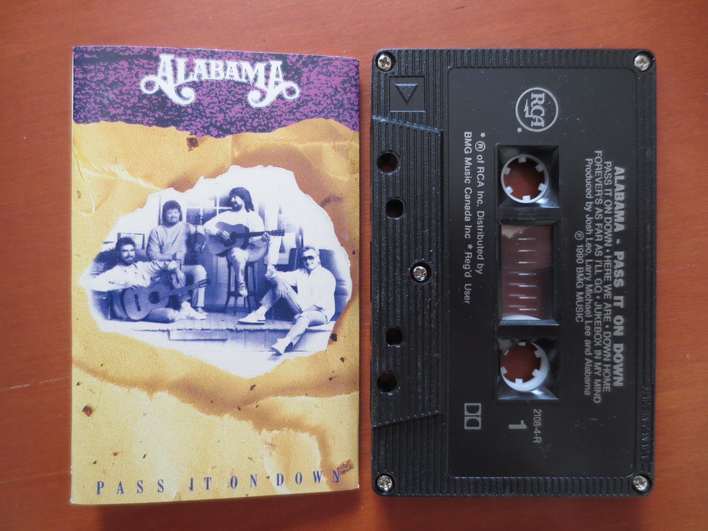 ALABAMA, Country Rock Tape, ALABAMA Cassette, ALABAMA Tape, Pass It On Down Lp, Tape Cassette, Country Tape, 1990 Cassette