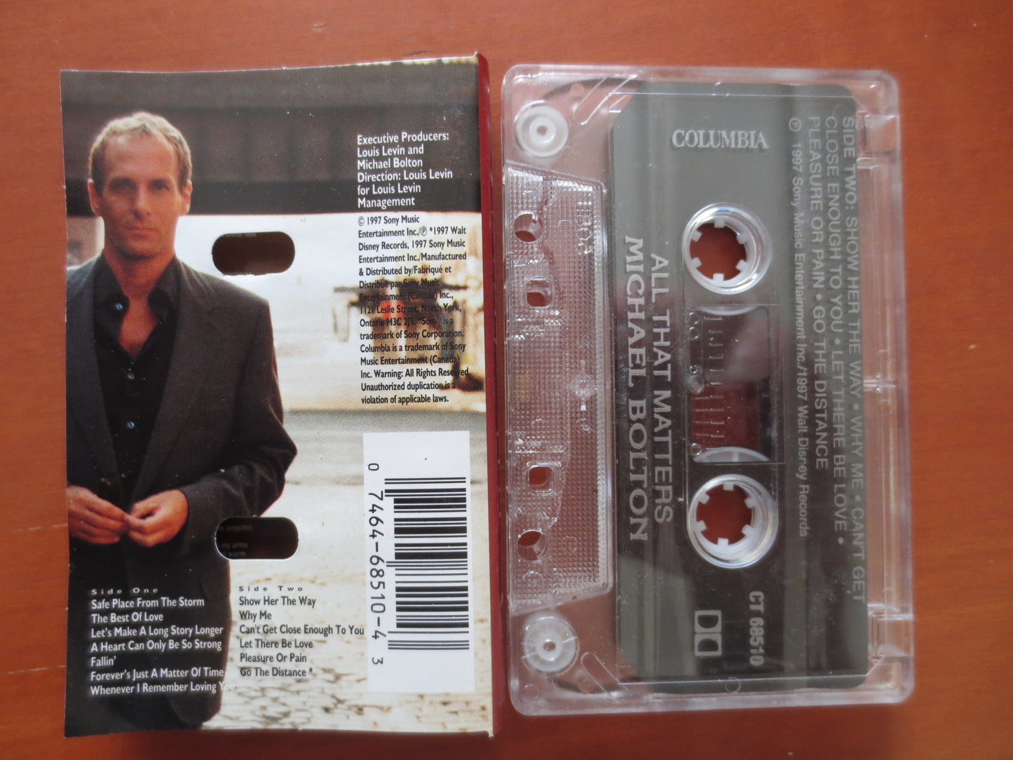 MICHAEL BOLTON, All That MATTERS, Michael Bolton Tape, Tape Cassette, Pop Music Cassette, Michael Bolton lp, 1997 Cassette