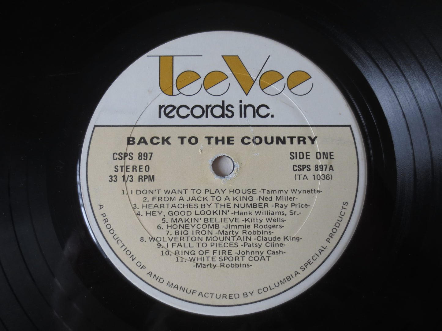 TEE VEE Records, 22 GOLD Hits, Country Records, Country Albums, Country Music, Marty Robbins, Vinyl Record, 1975 Records