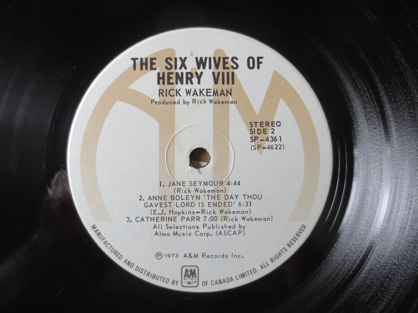 RICK WAKEMAN, The Six WIVES of Henry the Viii, Rick Wakeman lps, Rick Wakeman Albums, Vinyl Records, Vinyl lps, 1973 Records