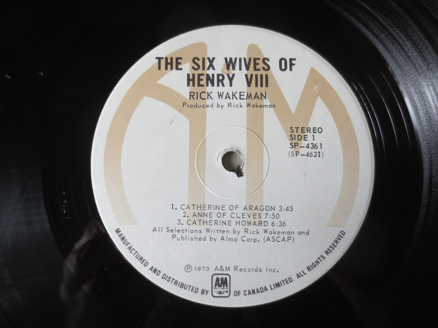 RICK WAKEMAN, The Six WIVES of Henry the Viii, Rick Wakeman lps, Rick Wakeman Albums, Vinyl Records, Vinyl lps, 1973 Records