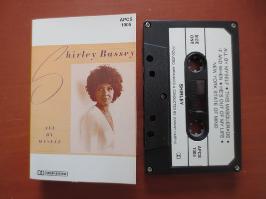 SHIRLEY BASSEY, All By Myself, SHIRLEY Bassey Lp, Tape Cassette, Tapes, Jazz Cassette, Jazz Music Cassette, 1982 Cassette