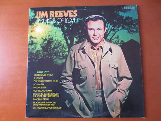 JIM REEVES, Songs of LOVE, Jim Reeves Albums, Jim Reeves Records, Country Albums, Country Records, Vinyl Lps, 1975 Records