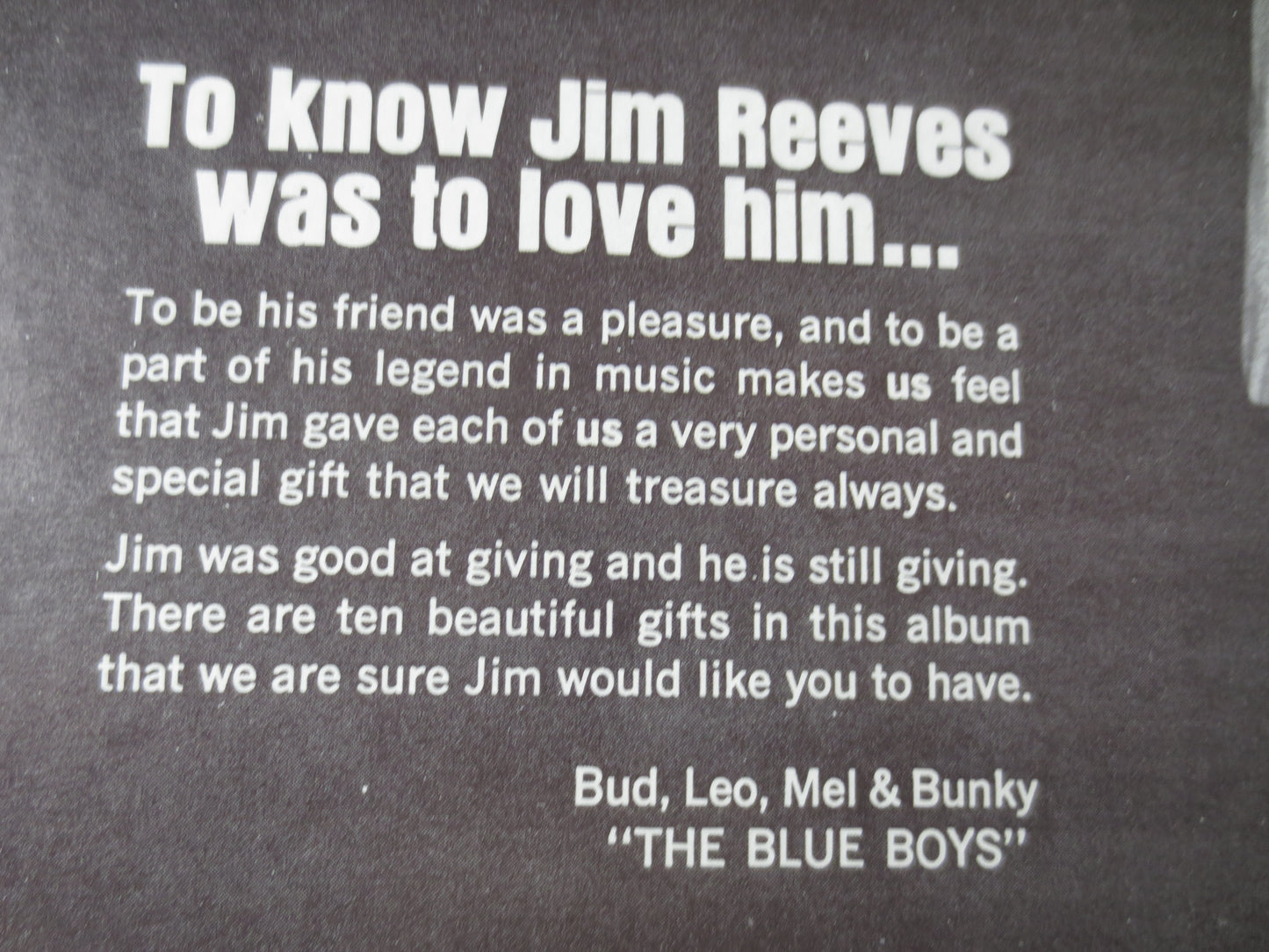 JIM REEVES, Blue Side of LONESOME, Country Albums, Jim Reeves Records, Jim Reeves Albums, Country Records, Lp, 1967 Records