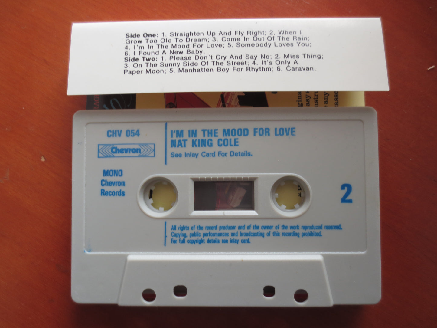 NAT KING COLE, Mood for Love, Nat King Cole Lp, Tape Cassette, Jazz Cassette, Jazz Tapes, Music Cassette, 1979 Cassette