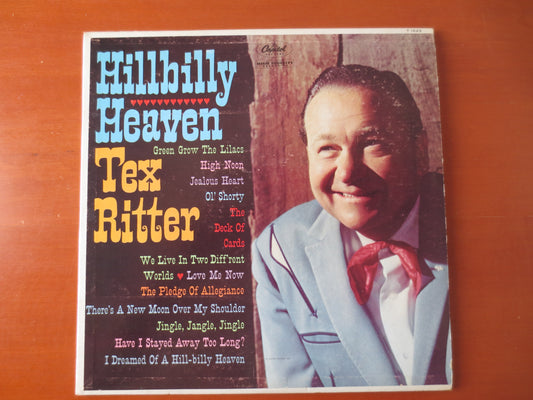 TEX RITTER, Hillbilly HEAVEN, Tex Ritter Record, Tex Ritter Album, Tex Ritter Vinyl, Tex Ritter Lp, Vinyl Lp, 1961 Records