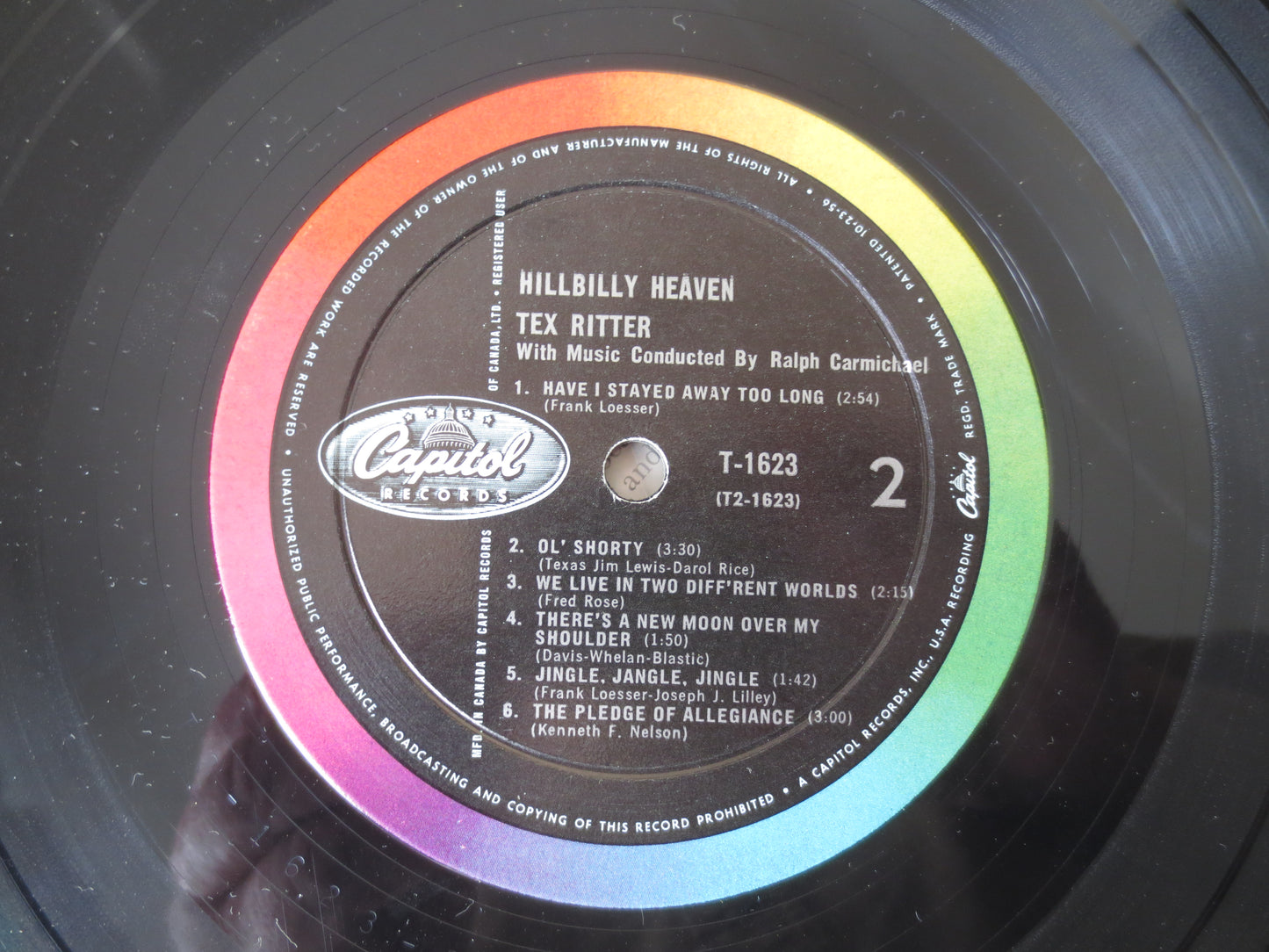 TEX RITTER, Hillbilly HEAVEN, Tex Ritter Record, Tex Ritter Album, Tex Ritter Vinyl, Tex Ritter Lp, Vinyl Lp, 1961 Records