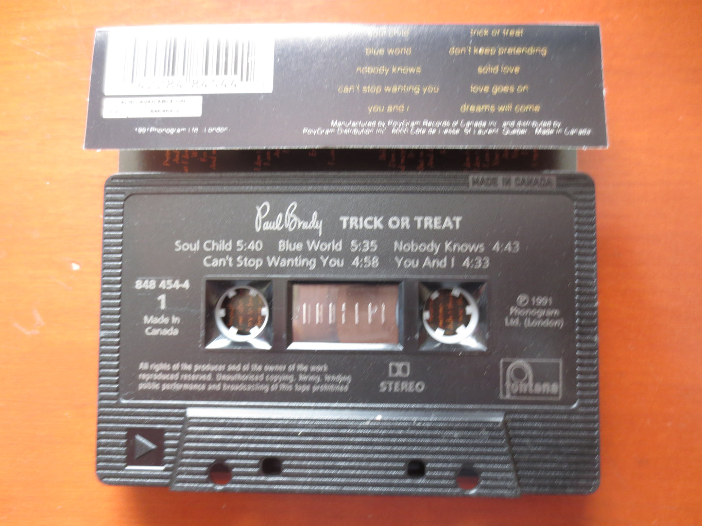 PAUL BRADY, Trick or TREAT, Paul Brady Cassette, Paul Brady Tape, Tape Cassette, Rock Cassette, Rock Tapes, 1991 Cassette