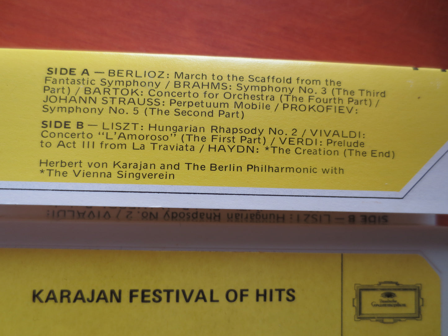 HERBERT Von KARAJAN, FESTIVAL of Hits, Karajan Lp, Tape Cassette, Classical Cassette, Classical Tape, 1972 Cassette