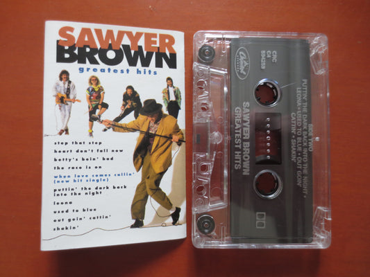 SAWYER BROWN, Country Tape, GREATEST Hits, Sawyer Brown Lp, Tape Cassette, Country Cassette, Pop Cassette, 1990 Cassette