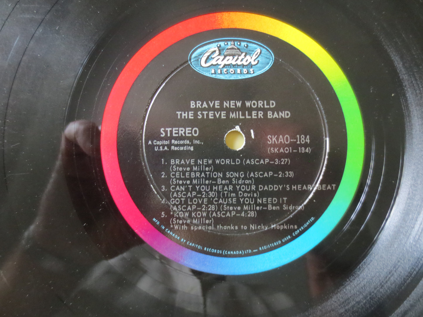 STEVE MILLER, Brave NEW World, Steve Miller Records, Steve Miller lp, Steve Miller Albums, Vinyl Records, lps, 1969 Records