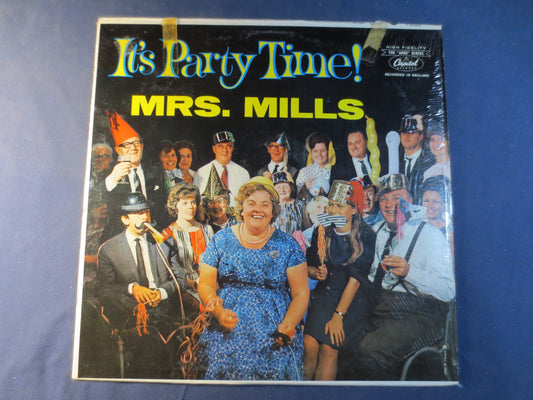 Mrs. MILLS, It's PARTY TIME, Ragtime Records, Honky Tonk Records, Vintage Vinyl, Record Vinyl, Vinyl Record, 1964 Records