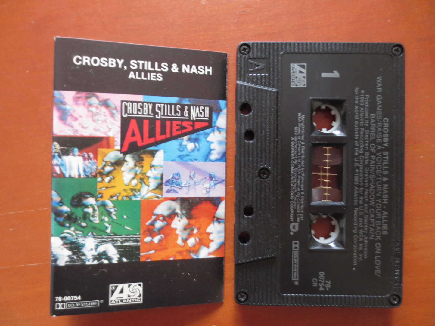 CROSBY, STILLS and NASH, Rock Tape, Allies Lp, Tape Cassette, Rock Music Cassette, Tapes, Rock Cassette, 1983 Cassette