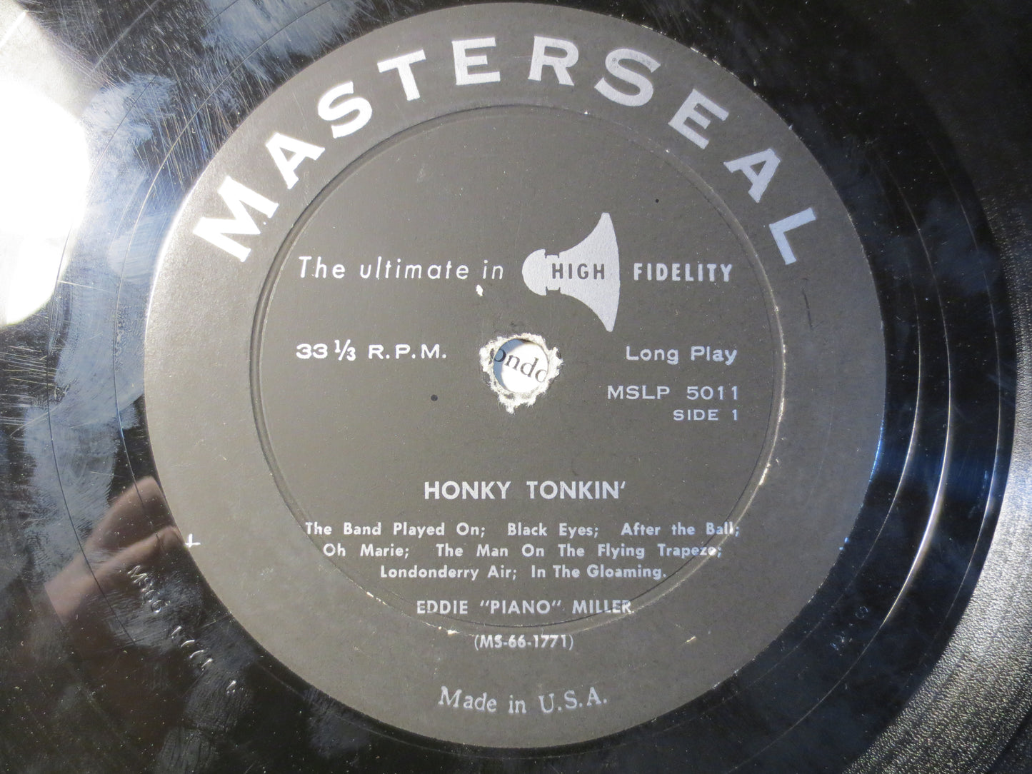 EDDIE "PIANO" MILLER, Honky Tonkin', Ragtime Records, Honky Tonk Records, Eddie Miller Record, Ragtime Lp, Lp, 1957 Records