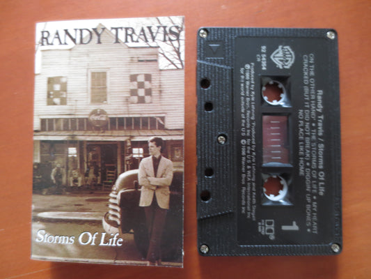 RANDY TRAVIS, Storms of LIFE, Country Tape, Randy Travis Lp, Tape Cassette, Country Cassette, Pop Cassette, 1986 Cassette