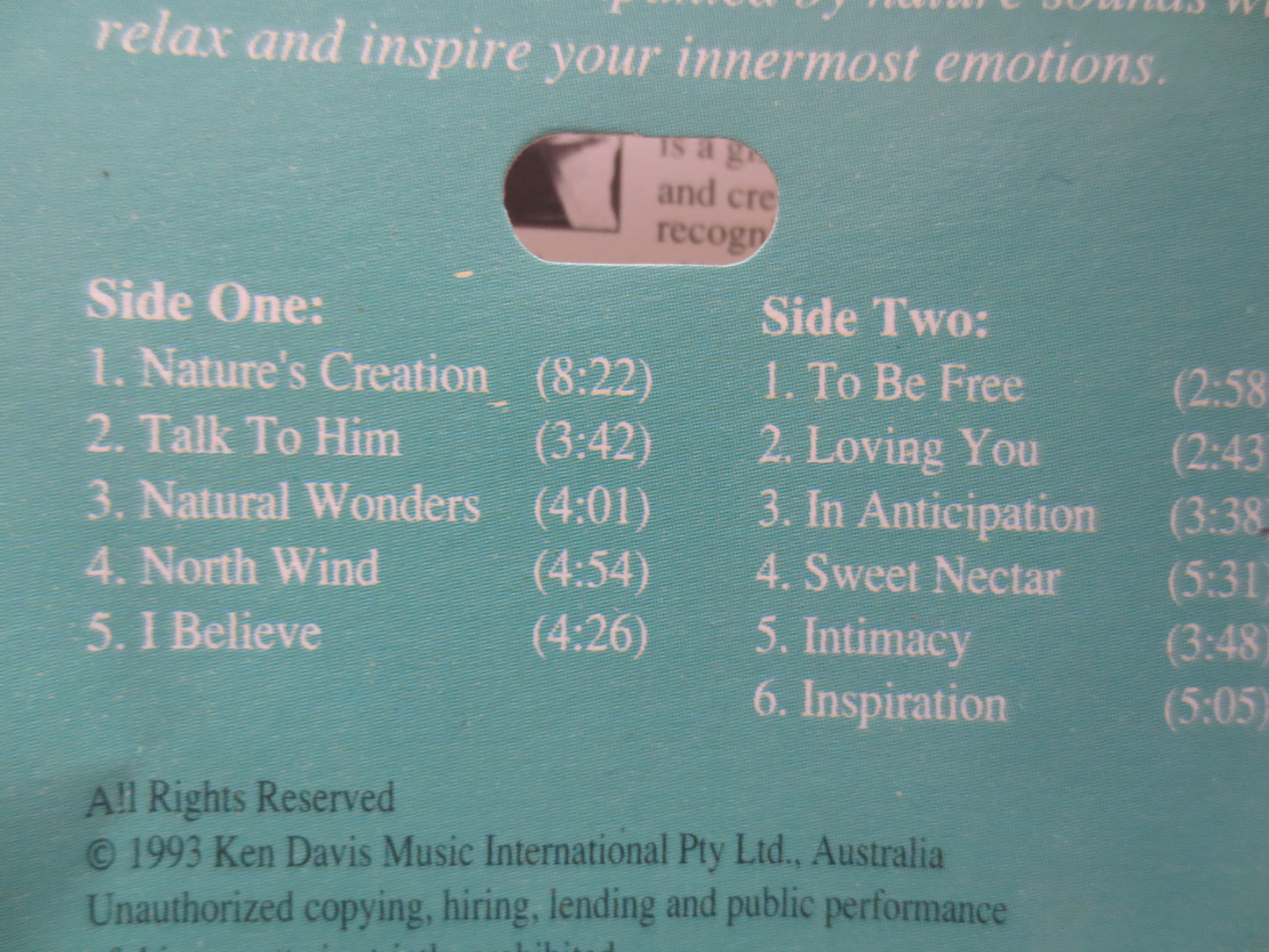 KEN DAVIS, INSPIRATION Album, Ken Davis Tape, Ken Davis Lp, Tape Cassette, Music Cassette, Cassette Music, 1993 Cassette