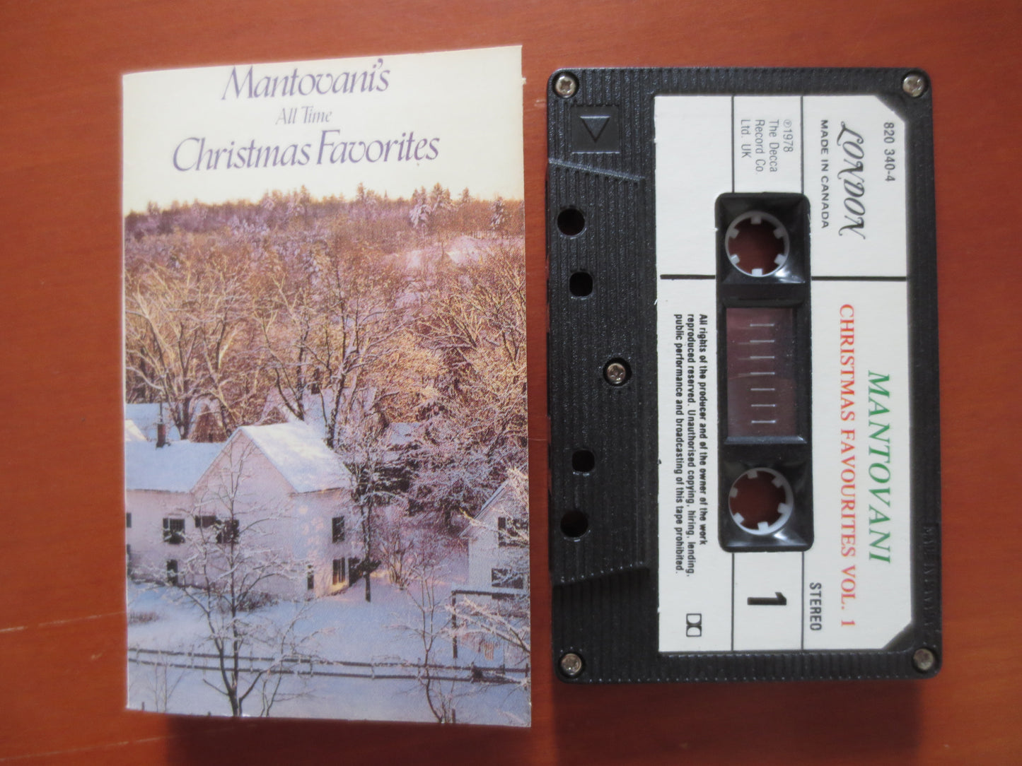 MANTOVANI, CHRISTMAS Favorites, CHRISTMAS Tape, Christmas Lp, Music Tapes, Christmas Music, Christmas Song, 1978 Cassette