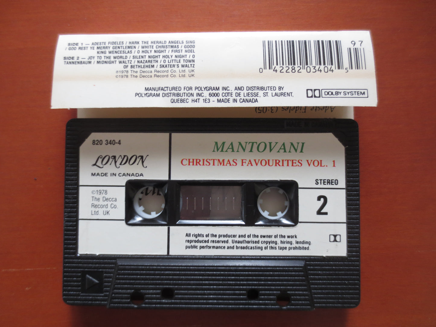 MANTOVANI, CHRISTMAS Favorites, CHRISTMAS Tape, Christmas Lp, Music Tapes, Christmas Music, Christmas Song, 1978 Cassette