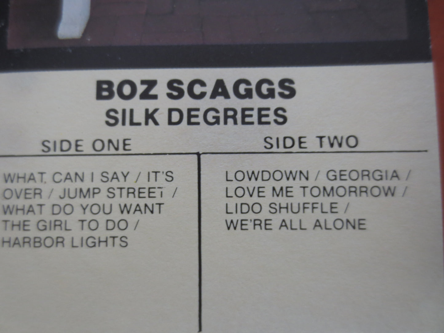 BOZ SCAGGS, SILK Degrees Album, Rock Tape, Boz Scaggs Lp, Tape Cassette, Boz Scaggs Cassette, Rock Cassette, 1976 Cassette