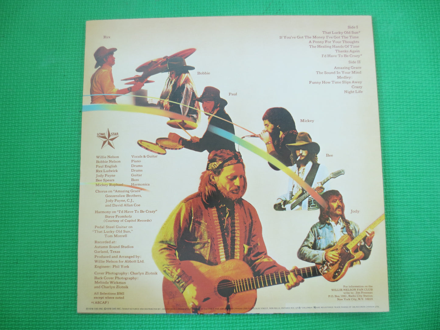 WILLIE NELSON, SOUND of Your Mind, Willie Nelson Record, Country Records, Willie Nelson Album, Vinyl Records, 1976 Records