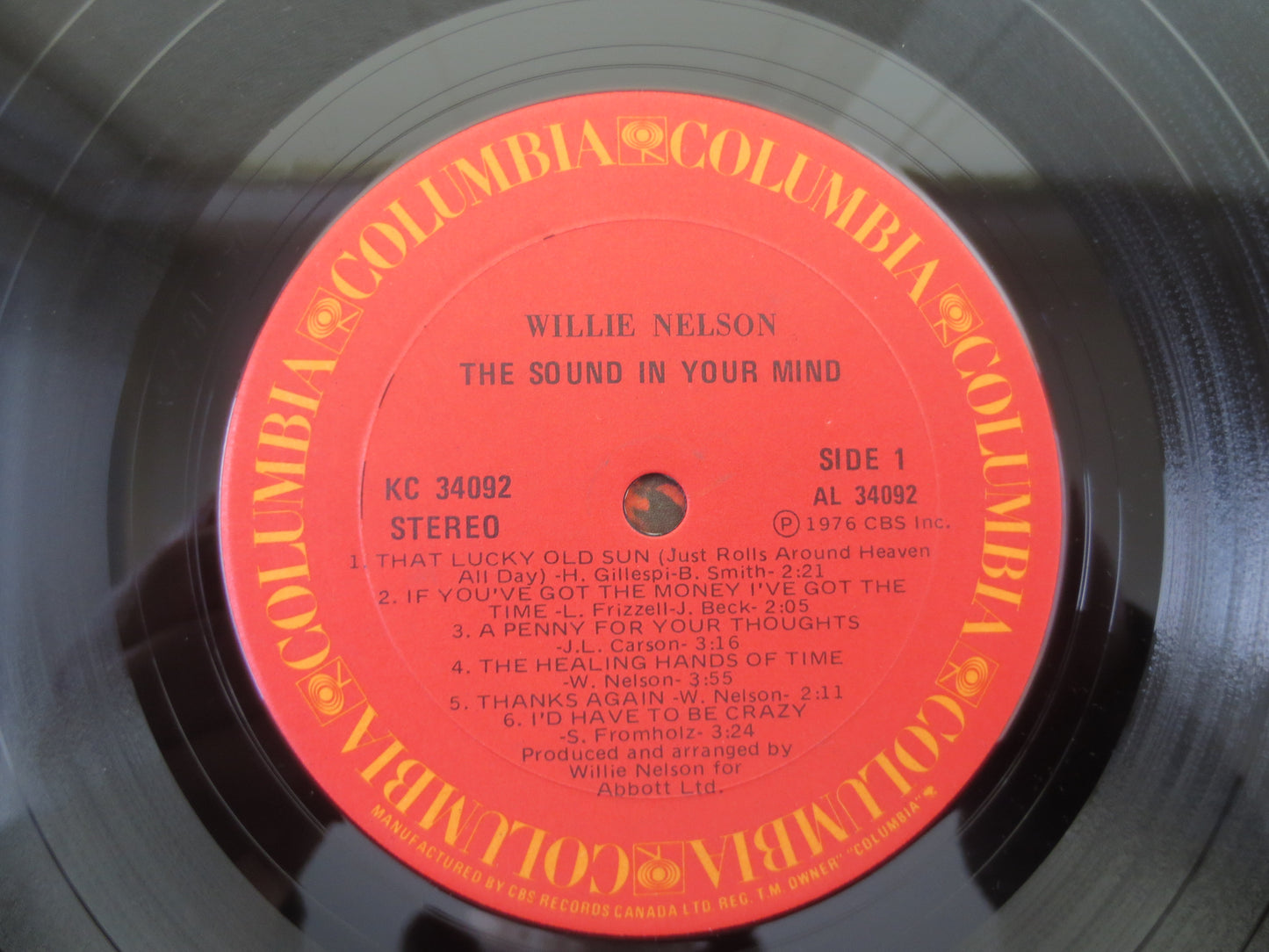 WILLIE NELSON, SOUND of Your Mind, Willie Nelson Record, Country Records, Willie Nelson Album, Vinyl Records, 1976 Records