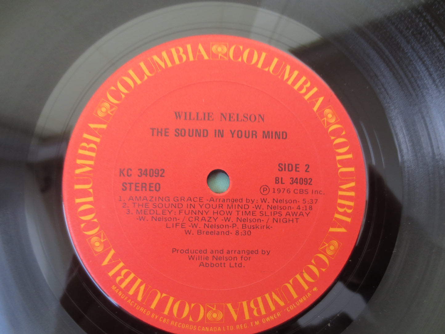 WILLIE NELSON, SOUND of Your Mind, Willie Nelson Record, Country Records, Willie Nelson Album, Vinyl Records, 1976 Records