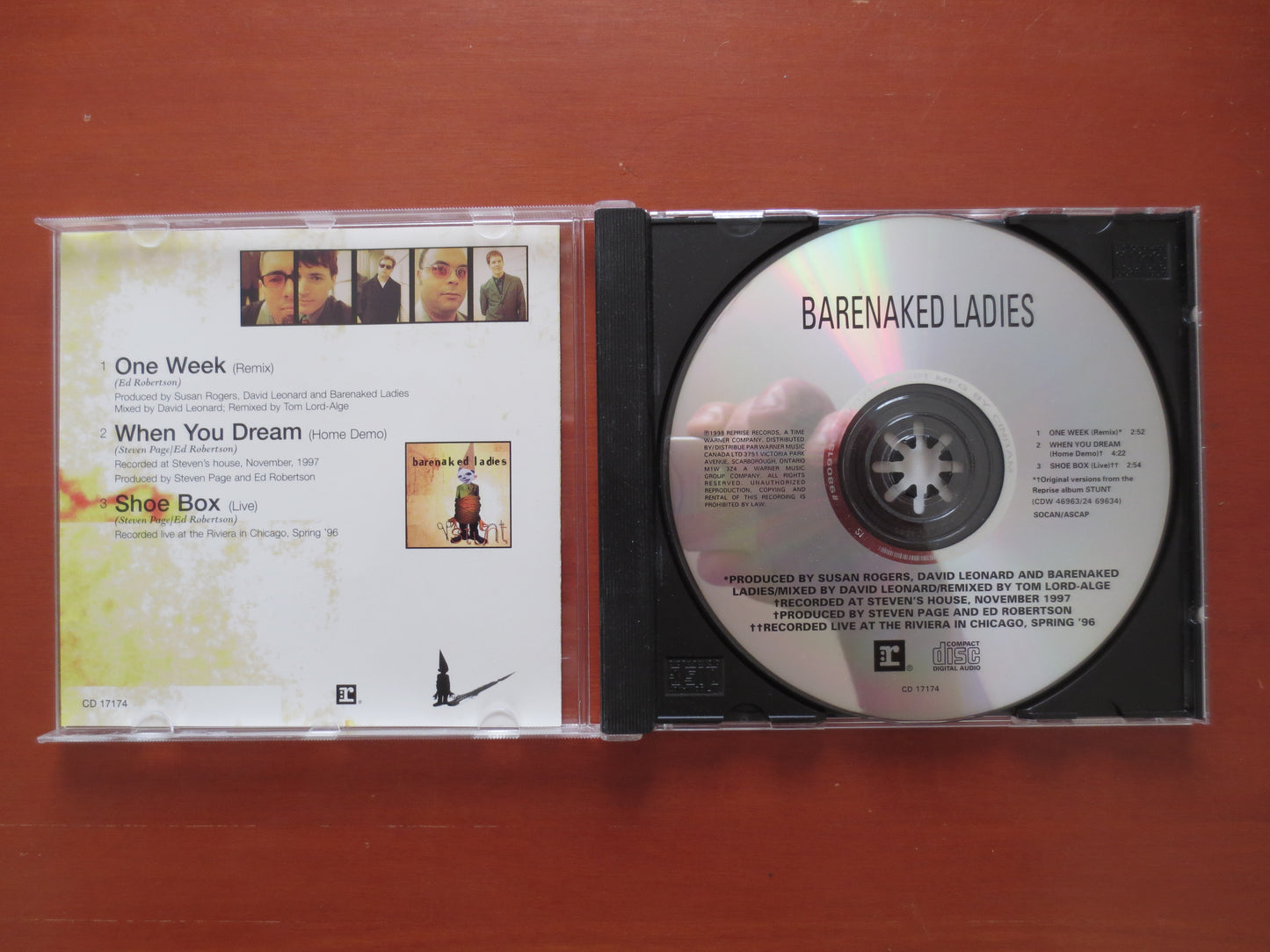 BARENAKED LADIES, One WEEK Cd, Barenaked Ladies Cd, Barenaked Ladies Lp, Rock Cd, Pop Lp, Classic Pop Cd, 1998 Compact Disc