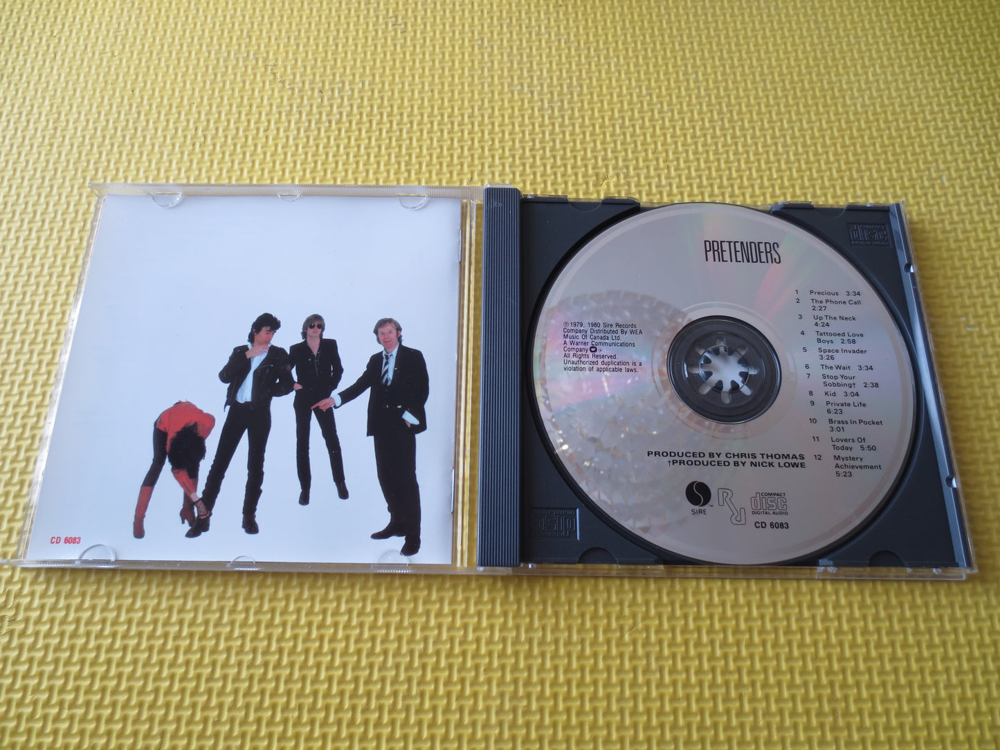 PRETENDERS, Pretenders Cd, PRETENDERS Lp, PRETENDERS Album, Rock Music Cd, Classic Rock Cd, Music Cd, Cds, 1986 Compact Disc