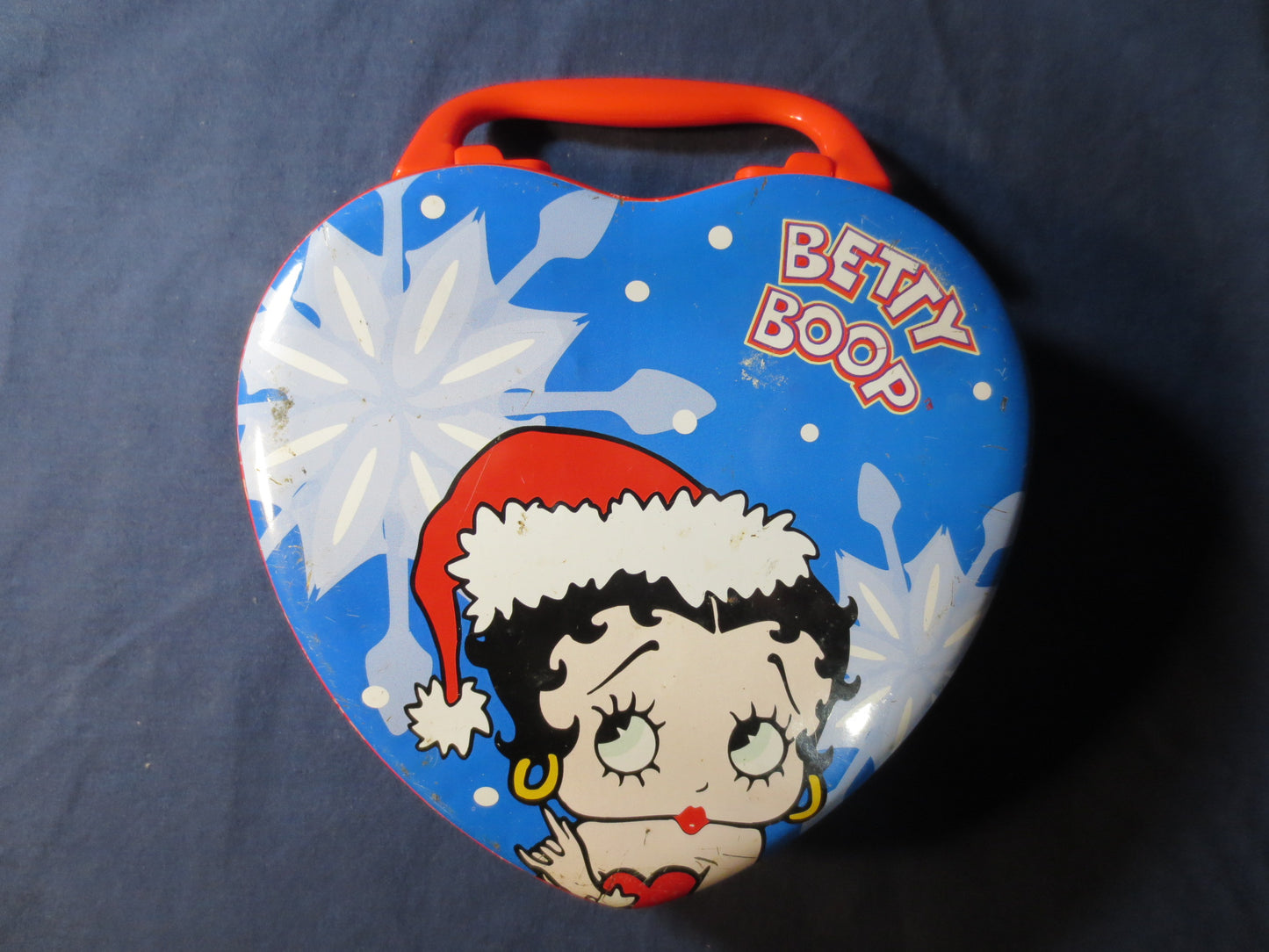 Vintage Lunch Pail, TIN Box, BETTY BOOP, Lunch Pail, Tin Lunch Pail, Tin Lunch Box, Tin Heart, Tin Heart Box, Cartoon Box, Tin Cartoon, Tins