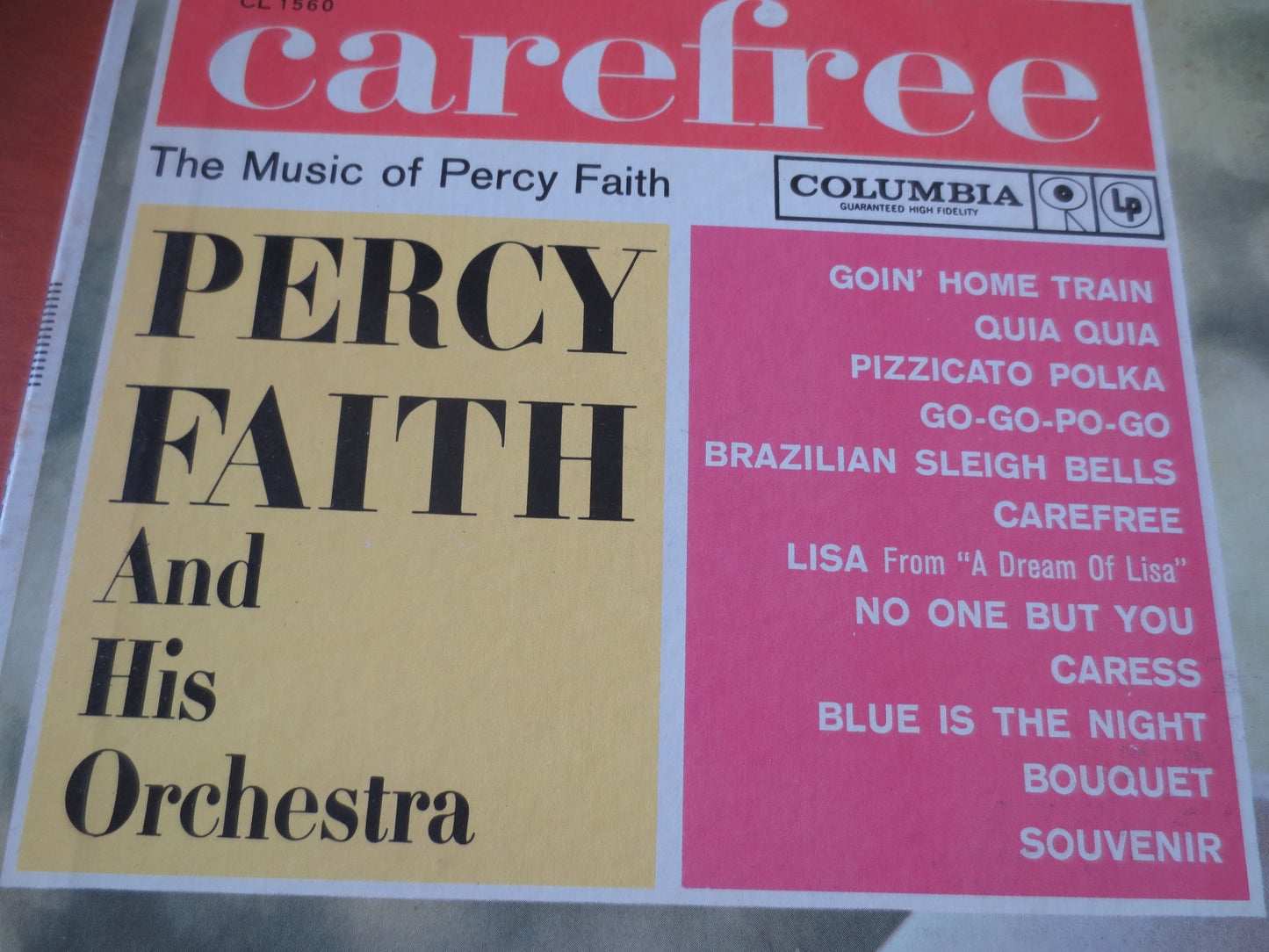 PERCY FAITH, CAREFREE, Percy Faith Album, Percy Faith Vinyl, Percy Faith Music, Vinyl Records, Jazz Lp, 1961 Record