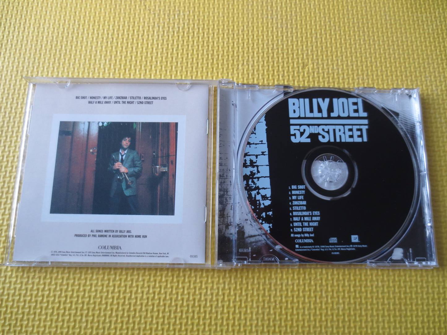 BILLY JOEL, 52nd STREET, Billy Joel Cd, The Bridge Cd, Rock Cd, Rock Music Cd, Pop Music Cd, Pop Cd, Rock Lp, 1998 Compact Disc