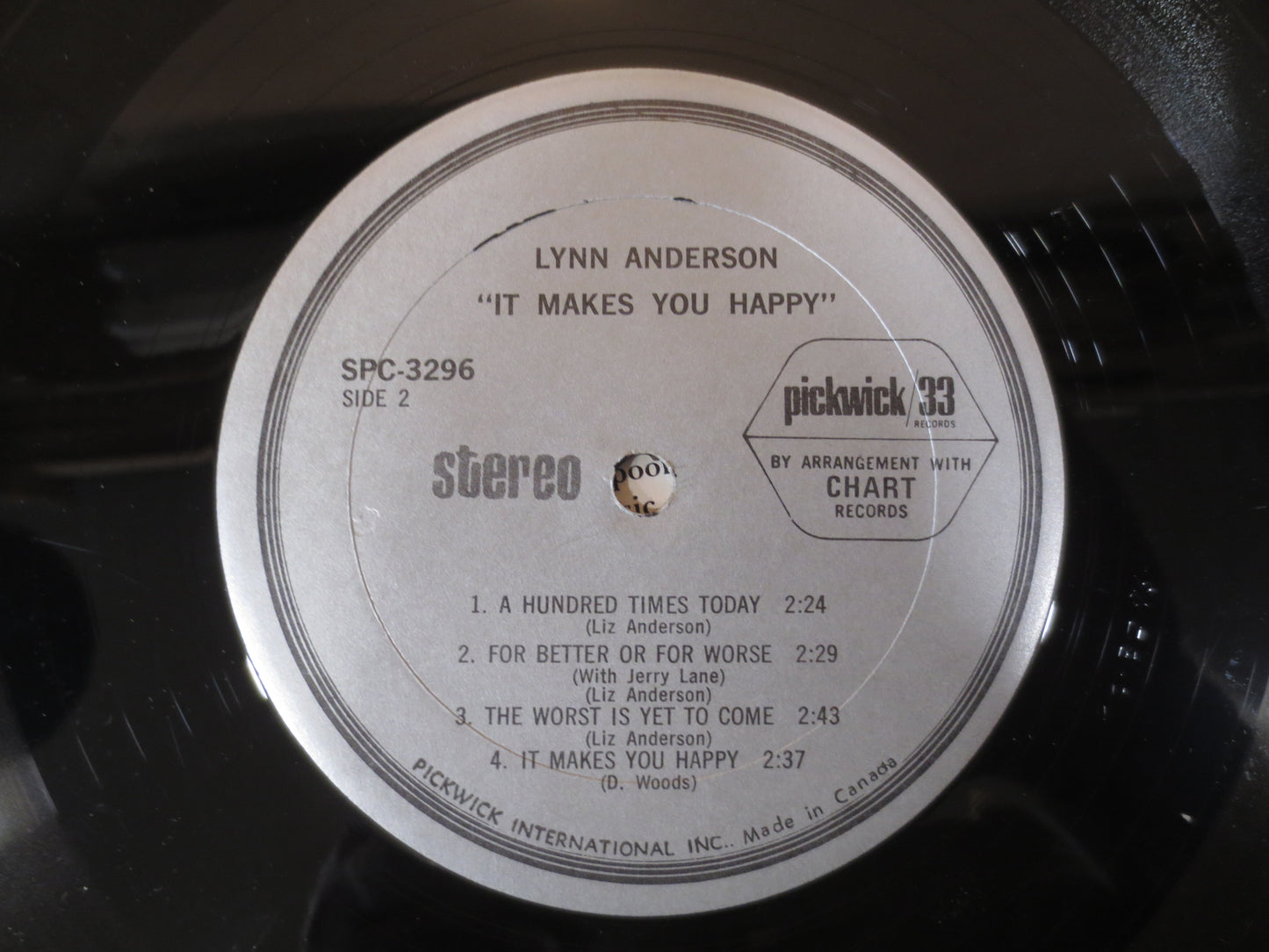 LYNN ANDERSON, It Makes You HAPPY, Lynn Anderson Vinyl, Country Records, Lynn Anderson Album, Country Lp, Lps, 1974 Records