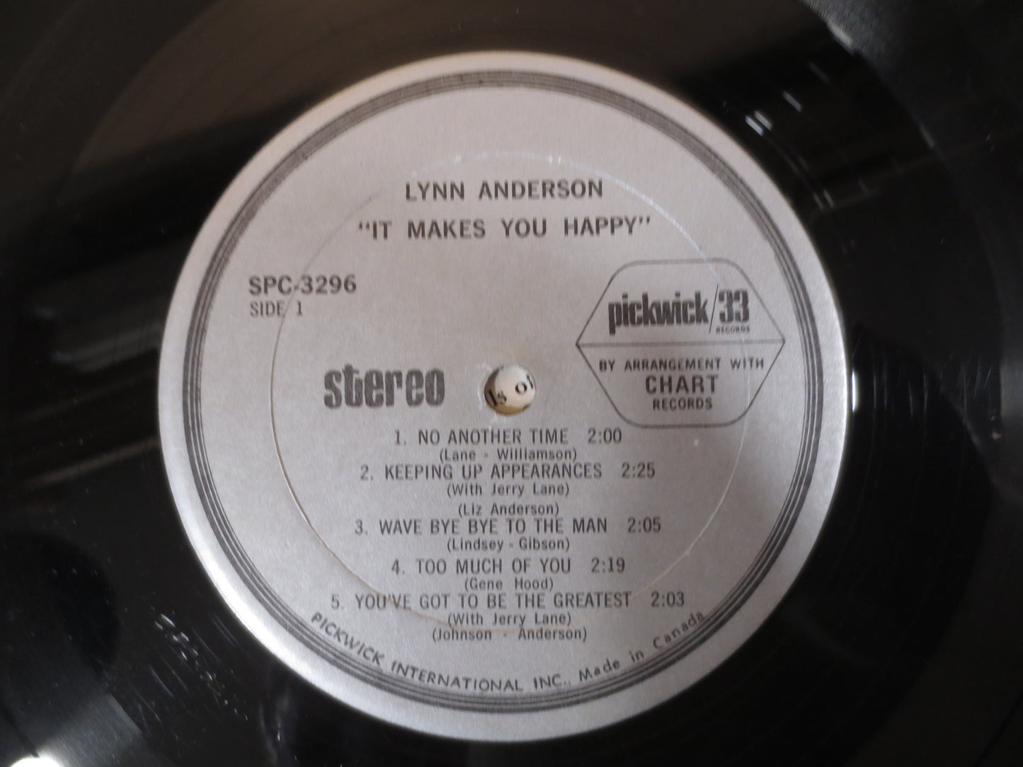 LYNN ANDERSON, It Makes You HAPPY, Lynn Anderson Vinyl, Country Records, Lynn Anderson Album, Country Lp, Lps, 1974 Records