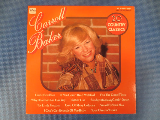 CARROLL BAKER, Carroll Baker Album, Carroll Baker Vinyl, Carroll Baker Lp, Vintage Vinyl, Vinyl Album, 1978 Records