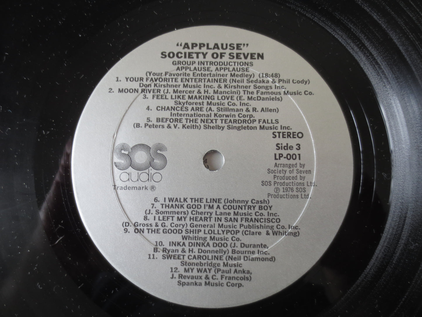 SOCIETY of SEVEN, APPLAUSE, 2 Records, Vintage Vinyl, Hawaiian Albums, Hawaiian Records, Hawaiian Music, Lps, 1976 Records
