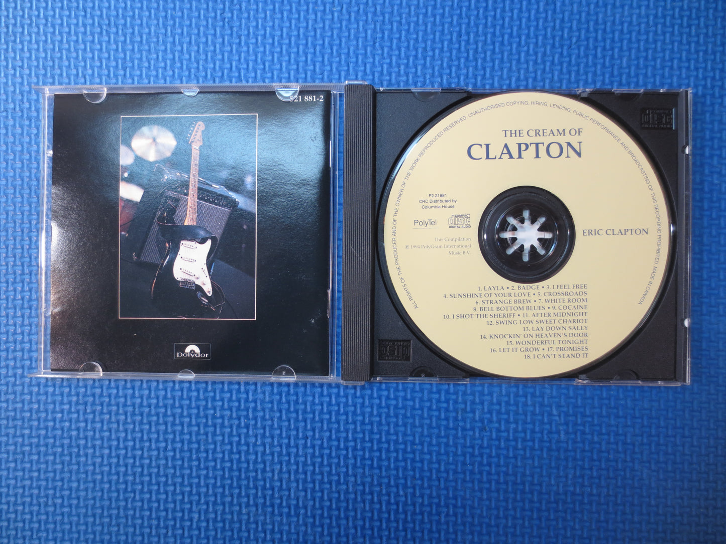 ERIC CLAPTON, CREAM Album, Eric Clapton Cd, Classic Rock Cd, Rock Music Cd, Eric Clapton Album, Rock Lp, 1994 Compact Disc