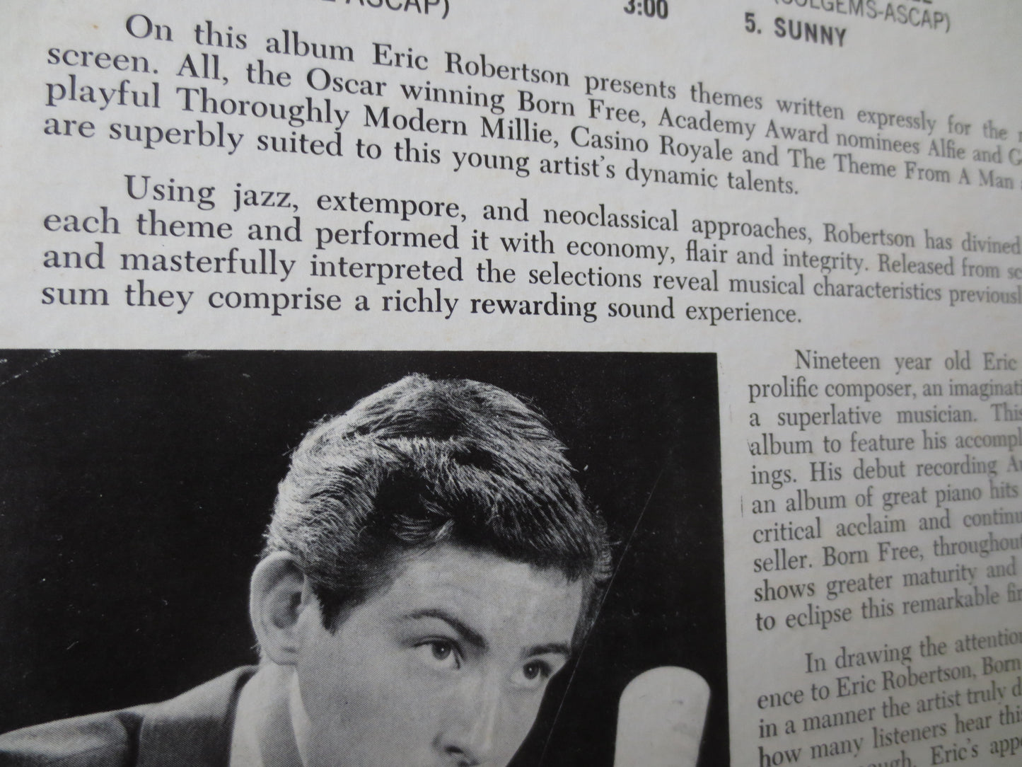 ERIC ROBERTSON, Born FREE, Piano Music, Piano Records, Piano Albums, Jazz Music, Jazz Albums, Jazz Records, 1967 Records